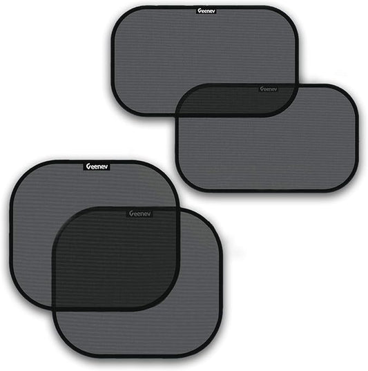 Car Sun Shades for Side and Rear Window (4 Pack) - Car Sunshade Protector - Protect Your Kids and Pets in the Back seat from Sun Glare and Heat. Blocks Over 98% of Harmful UV Rays - Easy to Install,
