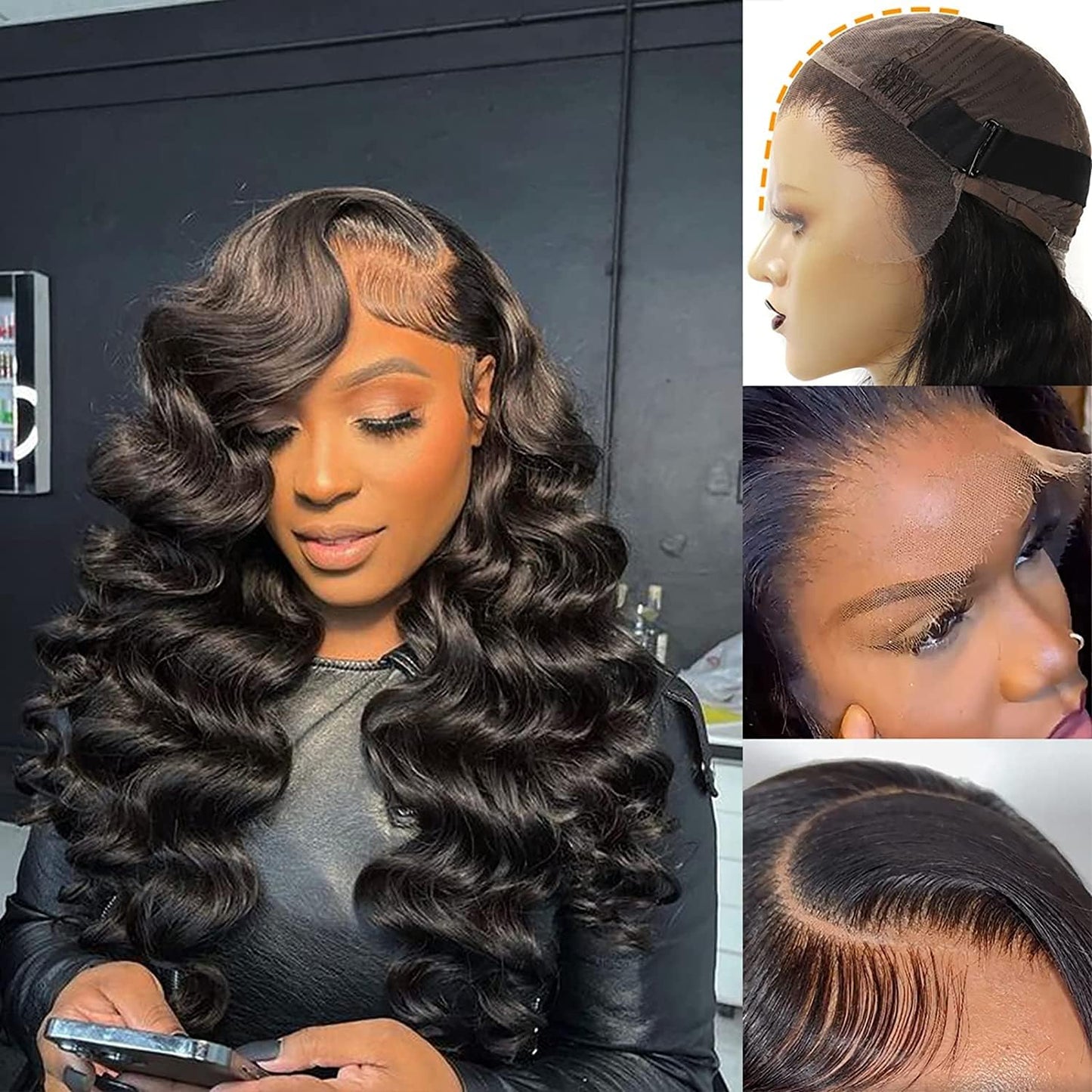 Beeos 13X6 Ultra-Fitted Hd Lace Wig, 250% Density Body Wave Lace Front Human Hair Wigs Pre Plucked Vivid Clean Hairline Bleached