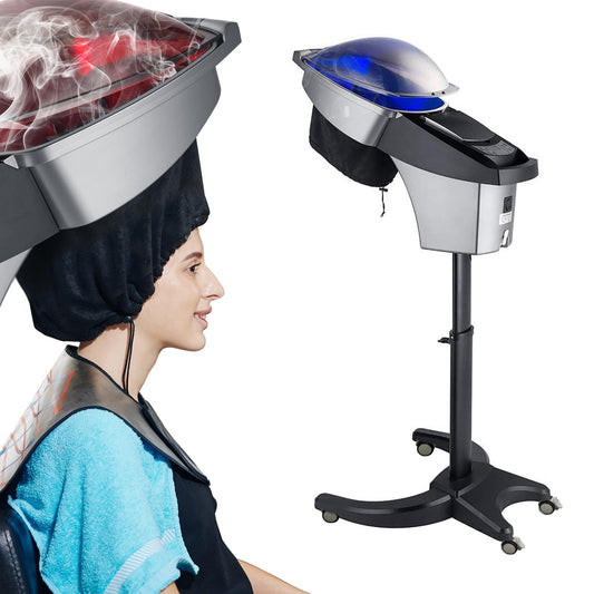 Elitzia Hair Steamer Salon Micro Mister Hair Scalp Treatment Dye Perm Professional O3 Ozone Hooded Spa Black Gray Color Barber S