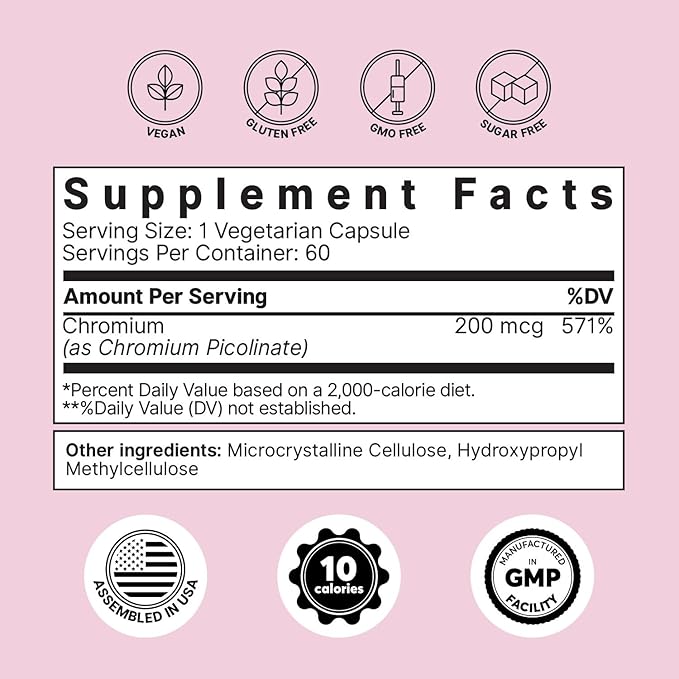 ColonBroom Psyllium Husk Powder Sugar Craving Suppressant - Chromium Picolinate 200mcg, 2 Items - Colon Cleanser Fiber Supplement (50 Servings) + Sugar Craving Suppressant (60 Servings)