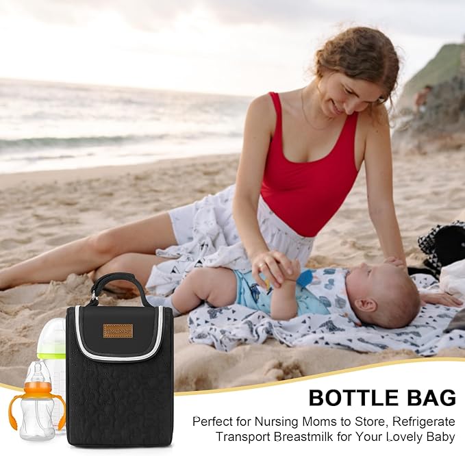 Accmor Breastmilk Cooler Bag, Insulated Baby Bottle Cooler Tote Bags for Nursing Mom Daycare, Portable Breast Milk Cooler Bag for Travel
