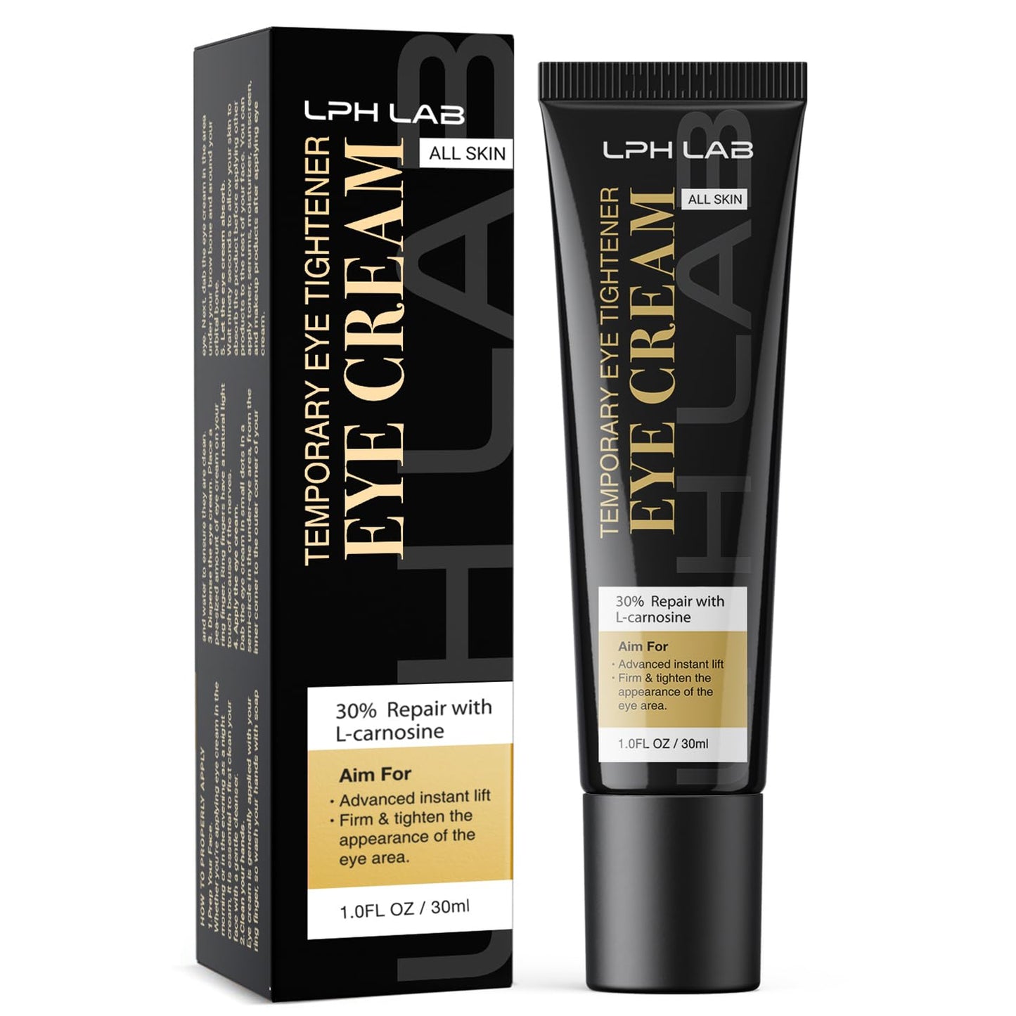Lph Lab Temporary Eye Tightener Eye Cream For Under-Eye Bags, Dark Circles & Puffiness, Anti Aging Fine Lines, Firm That Delicat