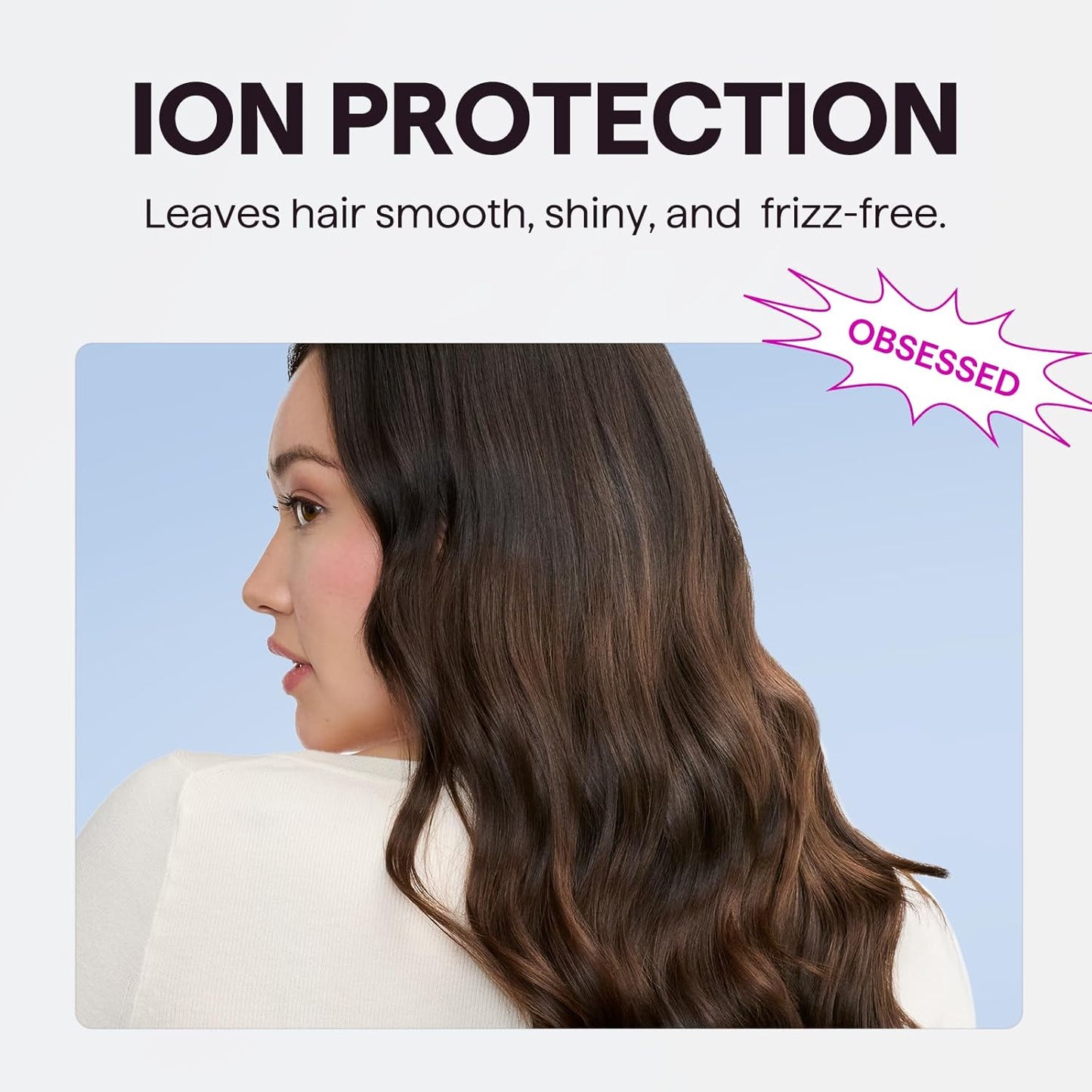 Wavytalk 1875W Ionic Hair Dryer | Diffuser & Comb for Curly Hair | Black