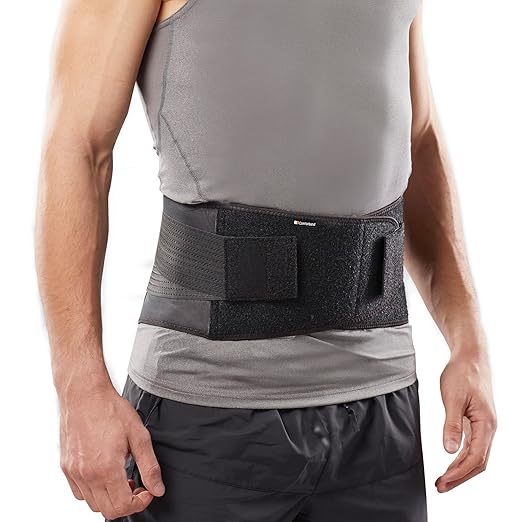 Copper-Infused Back Support Brace – Lightweight, Breathable Lumbar Belt with 6 Flexible Nylon Stays and Dual Adjustable Straps for Lower Back Pain Relief, Muscle Spasms, Strains, Arthritis, and Sciatica – Suitable for Men and Women (XXL)