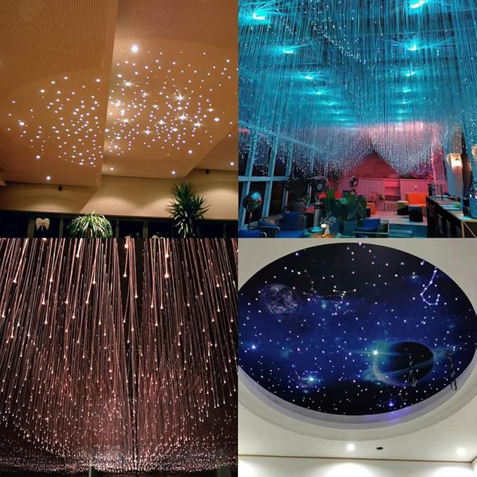 Ultra-Bright PMMA Plastic End Glow Optical Fiber Light for Fiber Optic Star Ceiling Light lamp Starlight Headliner kit for car Home(0.039in diameter/4921ft Per roll)