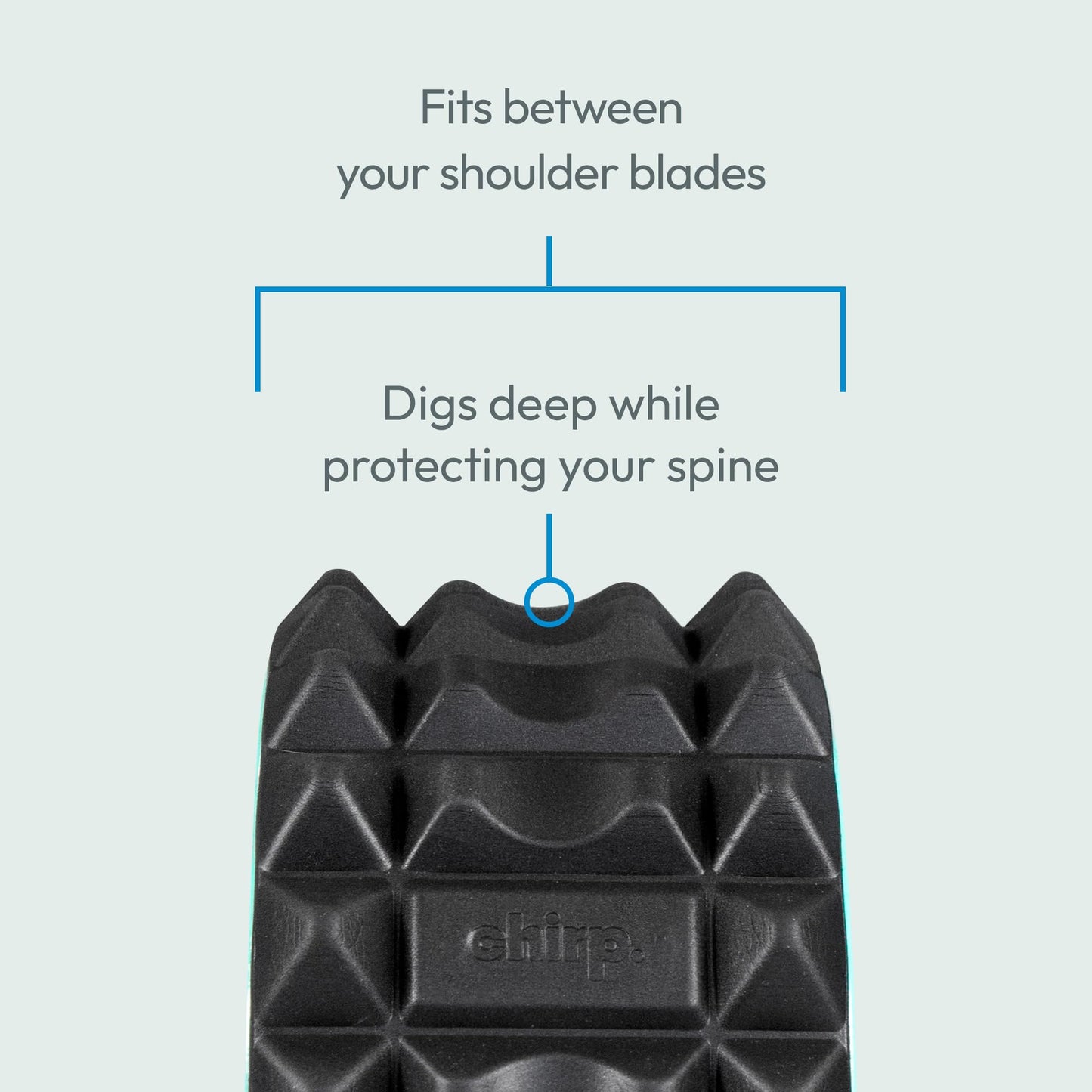 Chirp Wheel XR Massage Roller for Neck & Headache Relief – Rejuvenate Body, Spinal Care & Tension Through Thumb Pressure Release | High-Density Foam for Physical Therapy, 500lbs Capacity, 4" Mint