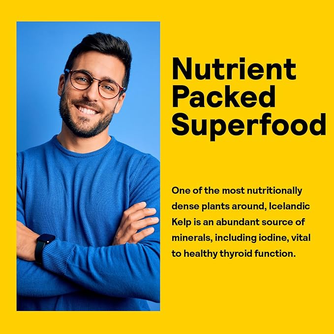 Nature’s Life Icelandic Kelp 41 mg Tablets - Iodine Supplement and Thyroid Support - Gluten Free, Non-GMO Green Superfood - 60-Day Guarantee - 500 Servings, 500 Tablets