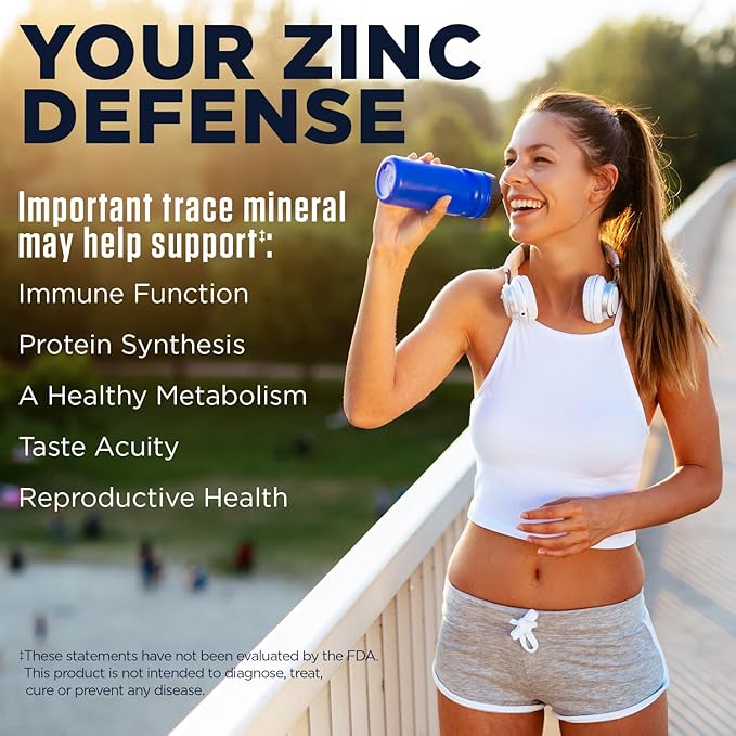 KAL Zinc 15+ with Betaine HCl & Trace Minerals, Healthy Metabolism & Immune System Function Support, Chelated for Absorption, Vegetarian, 100 Tablets