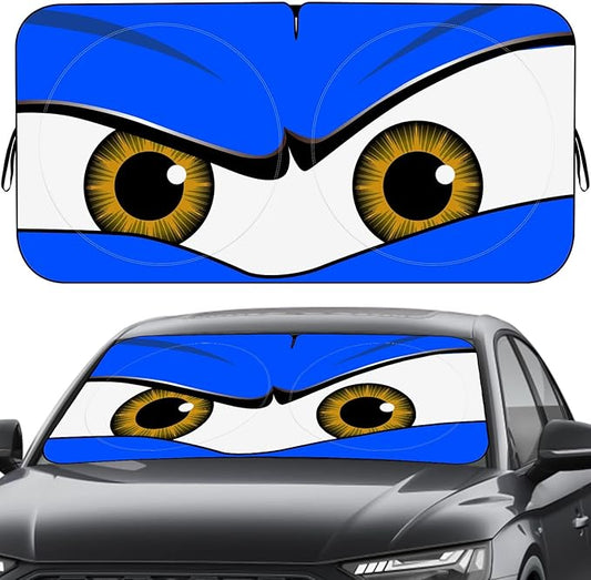 eygeufg Windshield Shade, Car Sun Shade for Front Windshield (Blue, Large)