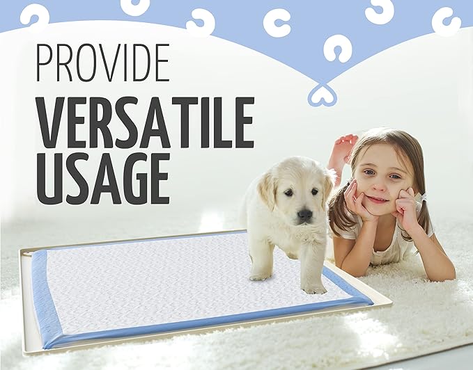 TidyFriend 2 Pk Pee Pad Holder Tray for 30” x 23” Pee Pads with Corner Lock Holes, Raised Edges, Non-Spill, Easy to Clean Silicone Dog Potty Tray Holder, for Indoor Floor Protection (Beige)