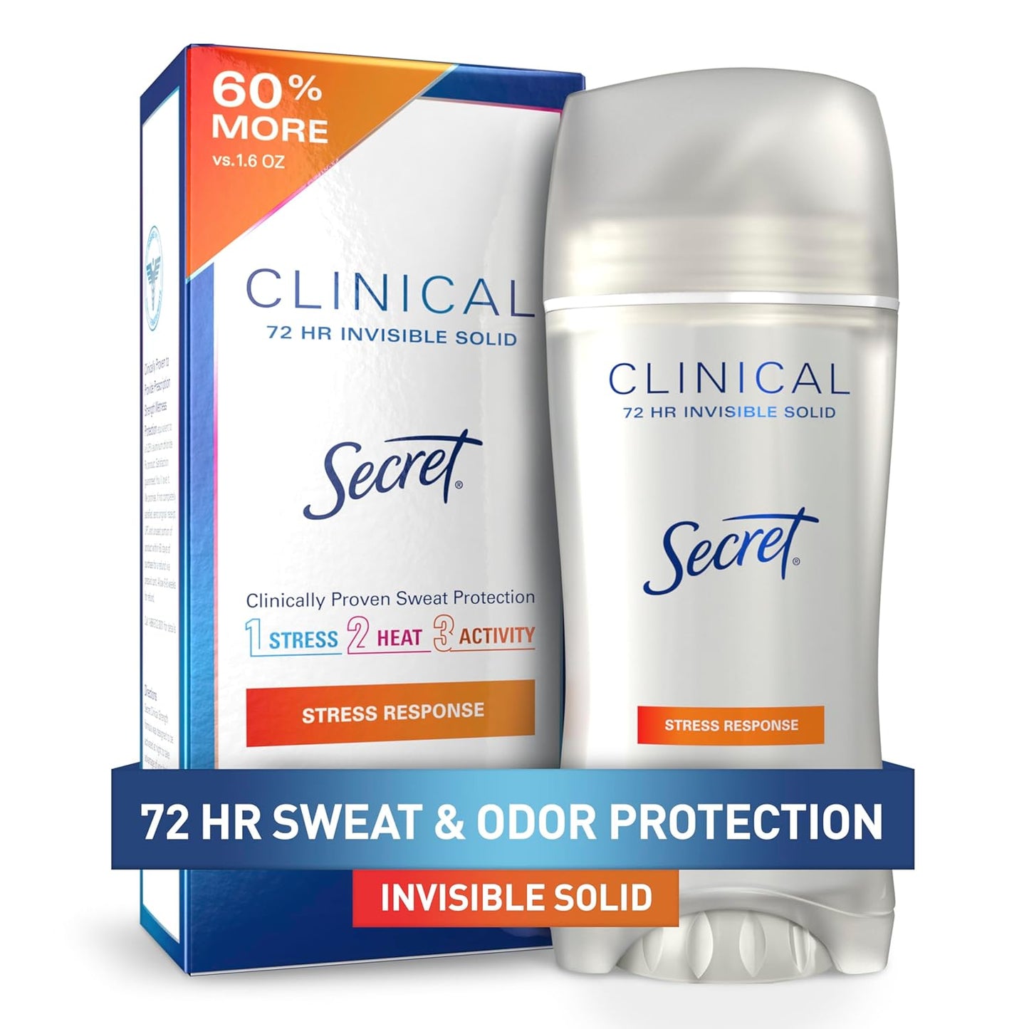 Secret Clinical Strength Antiperspirant | 72Hr Sweat & Odor Protection | For Women