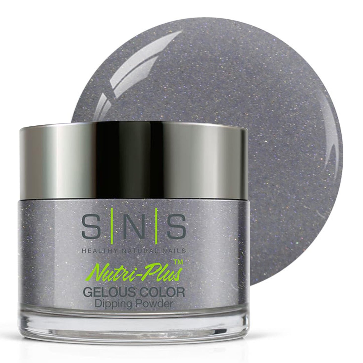 Sns Nail Dip Powder, Gelous Color Dipping Powder - Fall From Grays (Blue/Shimmer) - Long-Lasting Dip Nail Color Lasts 14 Days -