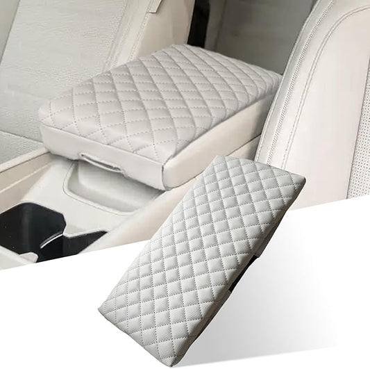 Center Console Cover for Santa Fe 2024 2025 2026 - Soft Armrest Pad Cover Protector Middle Console Cover for Hyundai Santa Fe 2024 2025 2026 Interior Accessories (Gray)