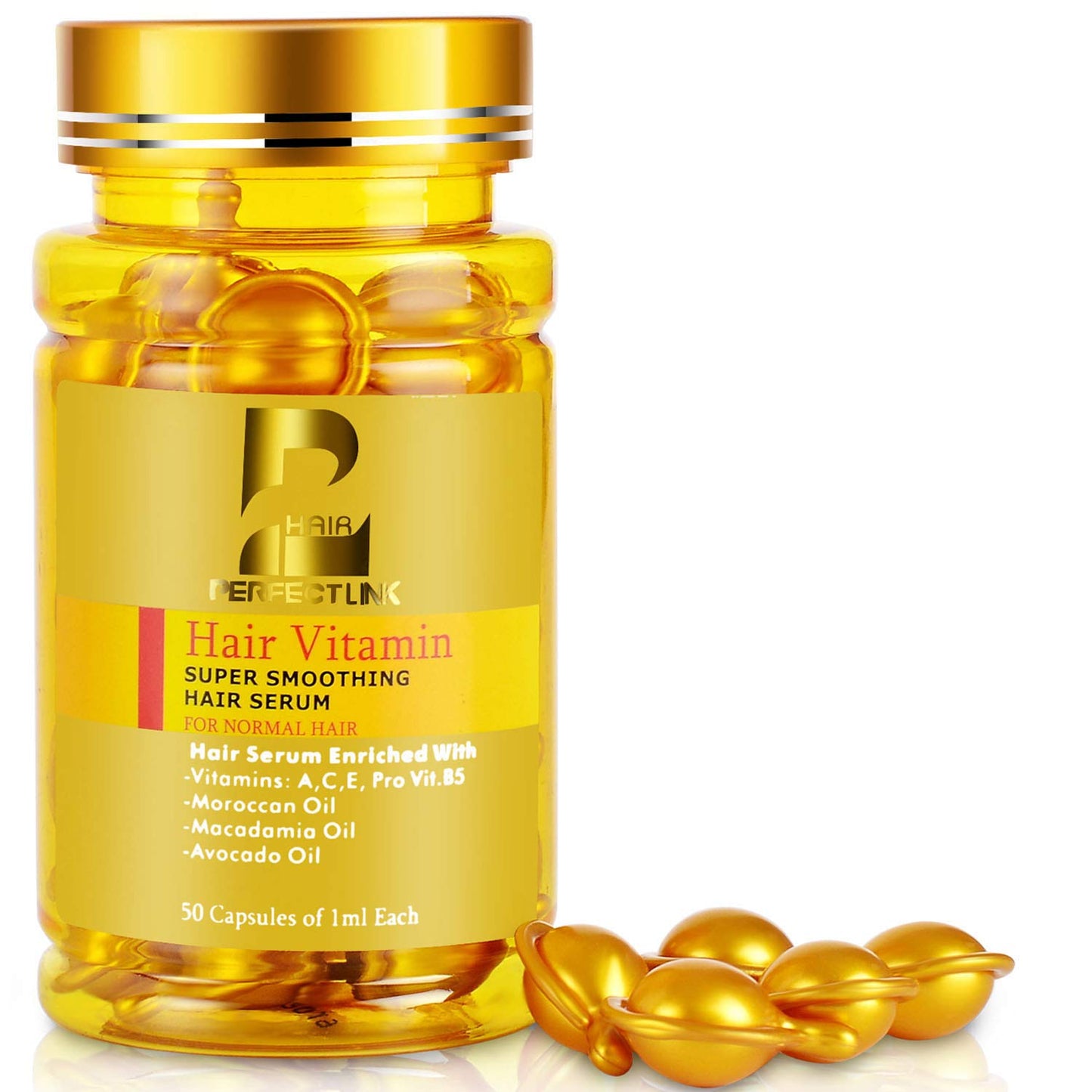 Perfect Care Keratin Hair Treatment Oil Vitamin Serum with Argan, Macadamia and Avocado Oils, Vitamin B5 & Amino Acids for All H