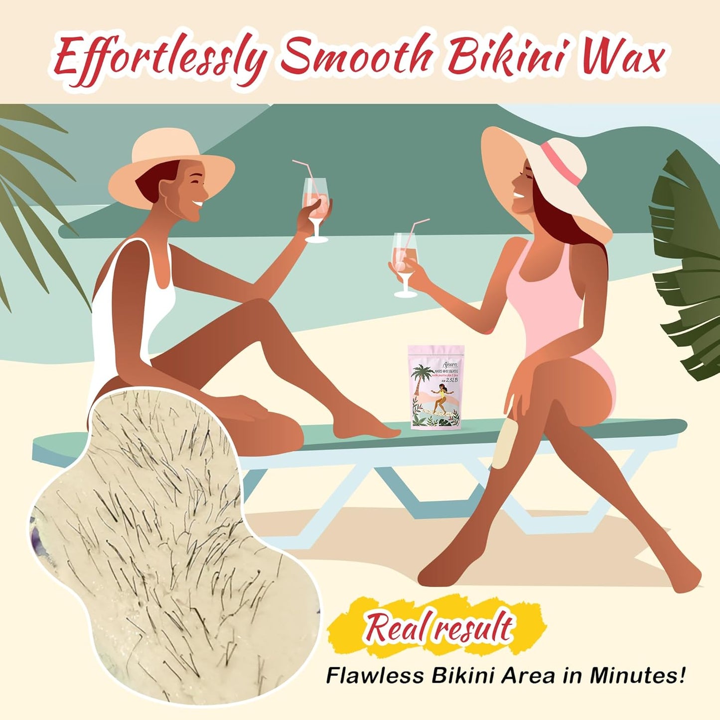 Chamomile Hard Wax Beads – 1Lb Hair Removal Wax for Full Body | Home Refill