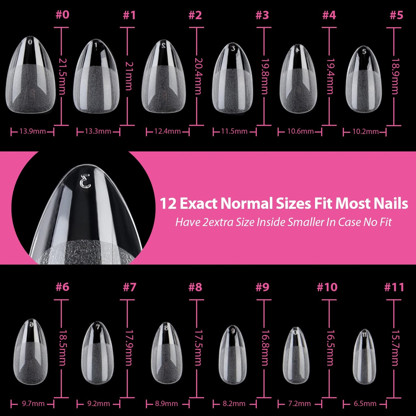 UNA GELLA Square Toe Nail Tips | 504 Pcs Soft Gel Full Cover | DIY Pedicure