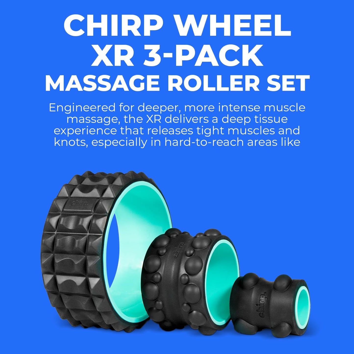 Chirp Wheel XR Massage Roller for Neck & Headache Relief – Rejuvenate Body, Spinal Care & Tension Through Thumb Pressure Release | High-Density Foam for Physical Therapy, 500lbs Capacity, 4" Mint