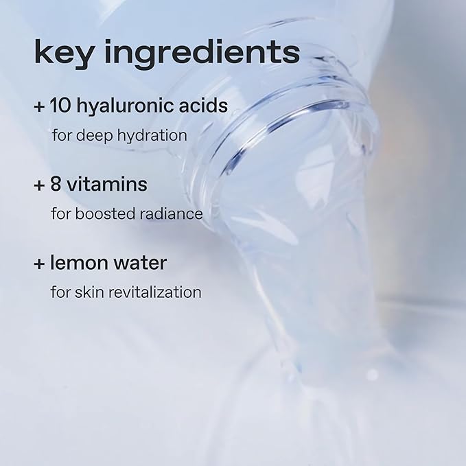 glow lemon vitamin toner : hydrating vitamin toner with hyaluronic acid for radiant and glowing skin, cruelty-free, vegan & artificial fragrance-free, 10 fl oz