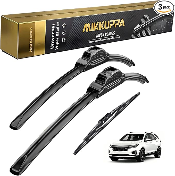 MIKKUPPA 24"+18"+13" Windshield Wiper Blade Replacement for Chevy Equinox 2018 2019 2020 2021 2022 2023 Original Equipment All-Season Front Rear Wiper Blade Set (Set of 3)