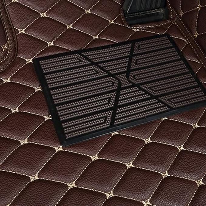 Car Floor Mats for 99% Cars, Trucks and SUVs Full Coverage Pads Protection Non-Slip Leather Floor Liners (Purple)