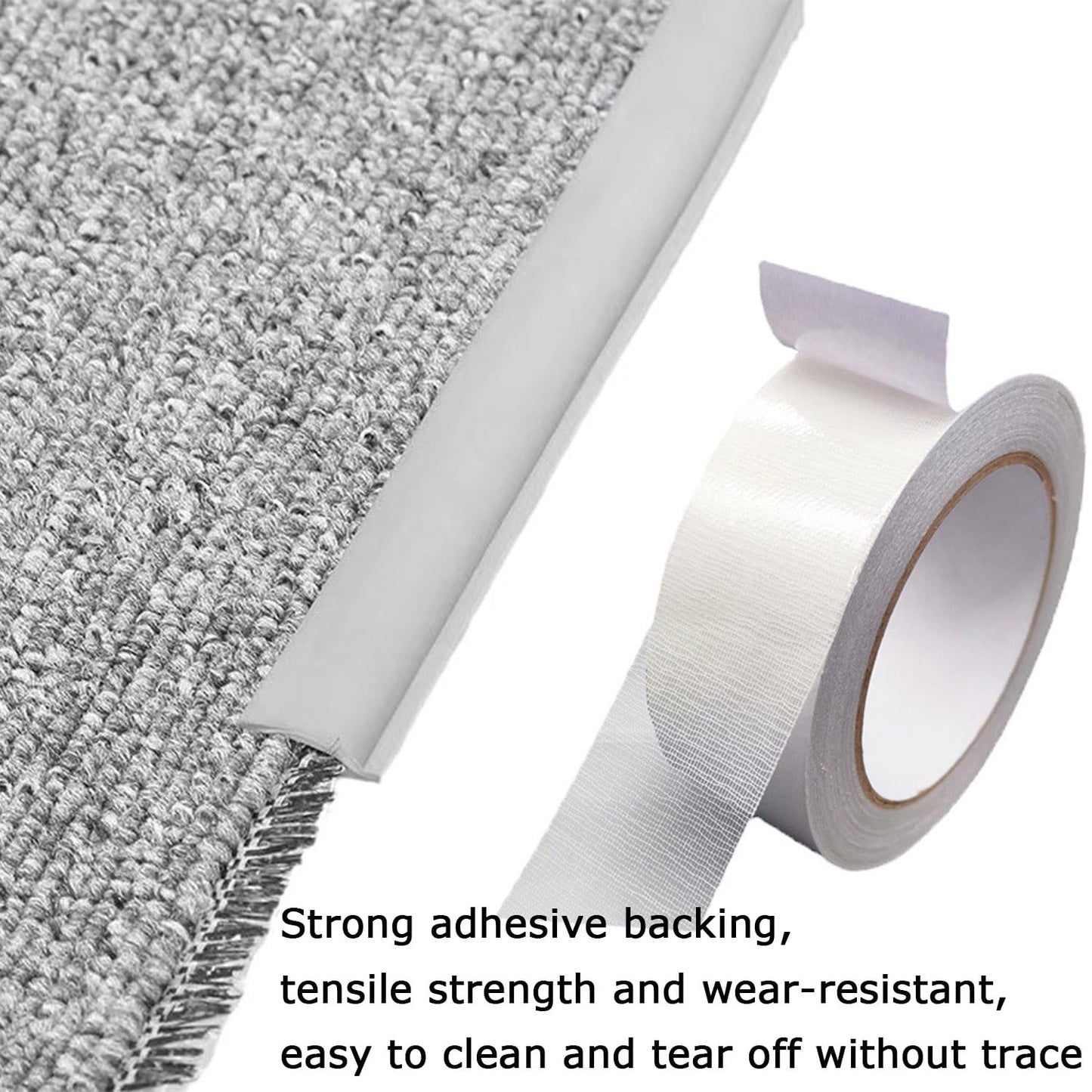 LeongLzt Floor Transition Strip Self-Adhesive Carpet Transition Strip, Flexible Carpet Edge Trim Carpet to Tile Transition Strip Rug Edge Transition Strip