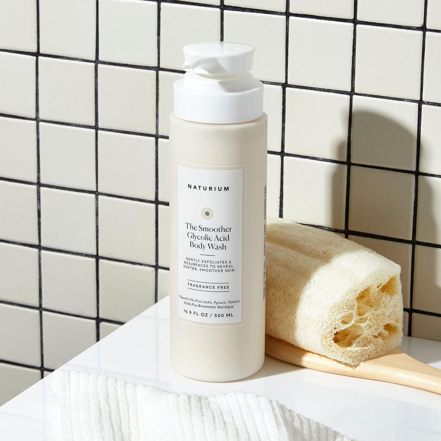Naturium Calmer Ceramide Body Wash | Fragrance-Free & Moisturizing | 16.9 oz