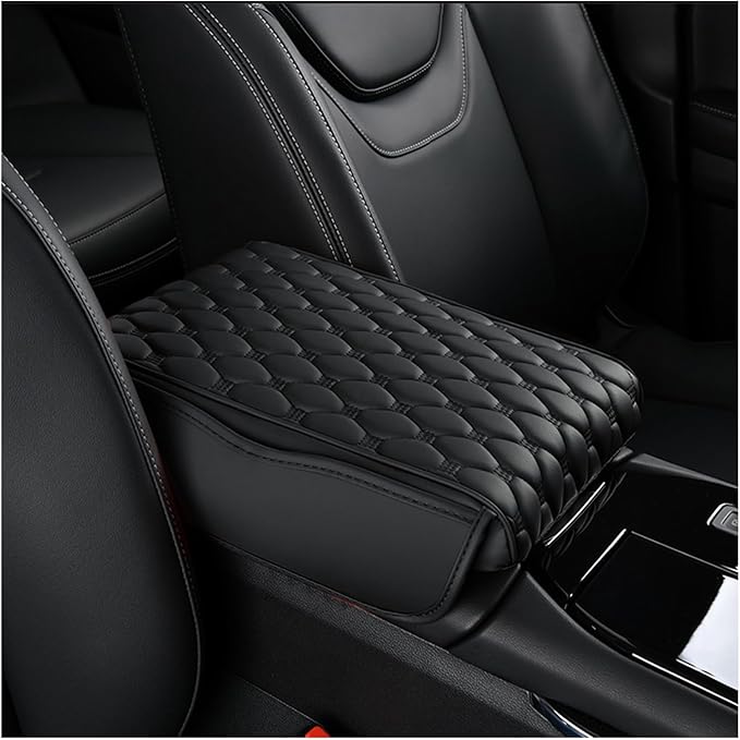 Car Center Console Cover for Toyota Venza 2008-2015 2021 2022 2023 2024 2025, Thick Armrest Cushion Pad with Side Storage Pockets, Center Console Protector, Arm Rest Cover