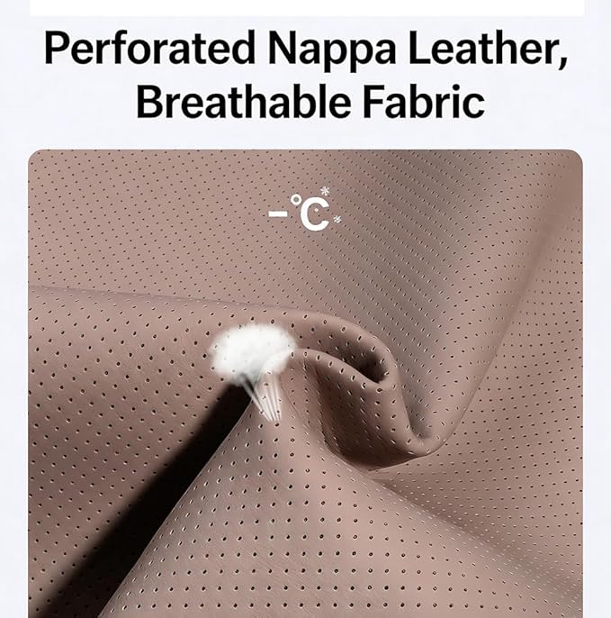 Car Neck Pillow & Lumbar Support for MINI F56 2022-2024 Ergonomic Breathable Mesh Auto Seat Back Cushion Headrest,Brown-Neck & Lumbar Set