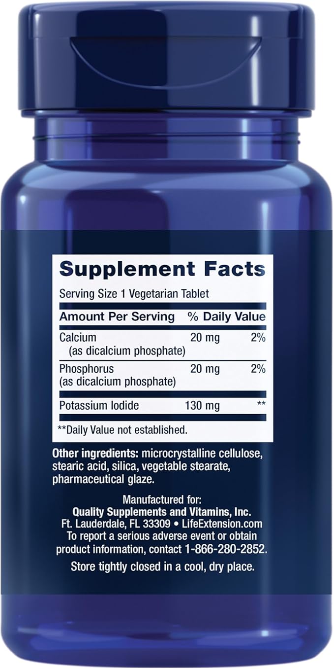 Life Extension Potassium Iodide 130mg 14 Tablets