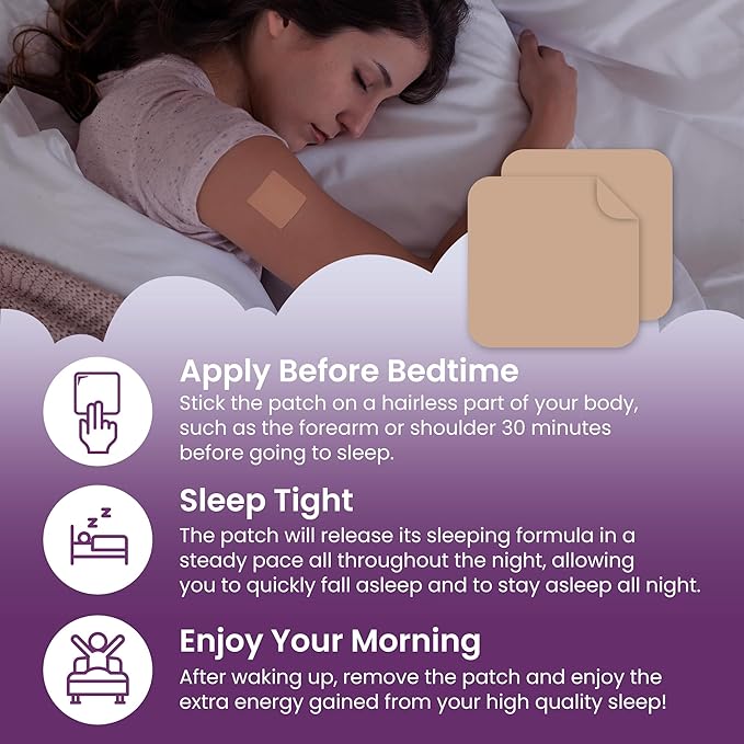 VIORY Sleep Patches for Adults Extra Strength | Easy-to-Apply Sleep Patch with Melatonin & Valerian | Relax & Wake Up Refreshed | Long-Lasting Night Comfort for Men & Women | 120 Patches