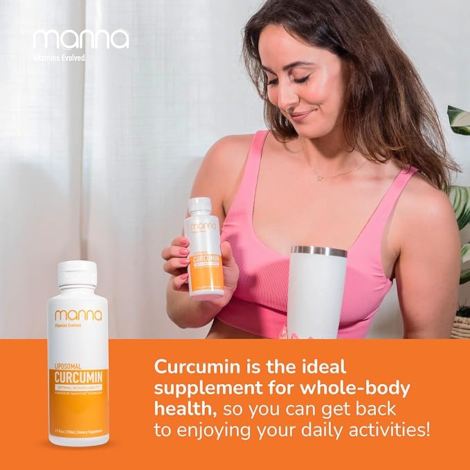 Manna Vitamins Evolved Liposomal Liquid Curcumin for Advanced Absorption Best Turmeric Supplement for a Healthy Life (3 Pack)