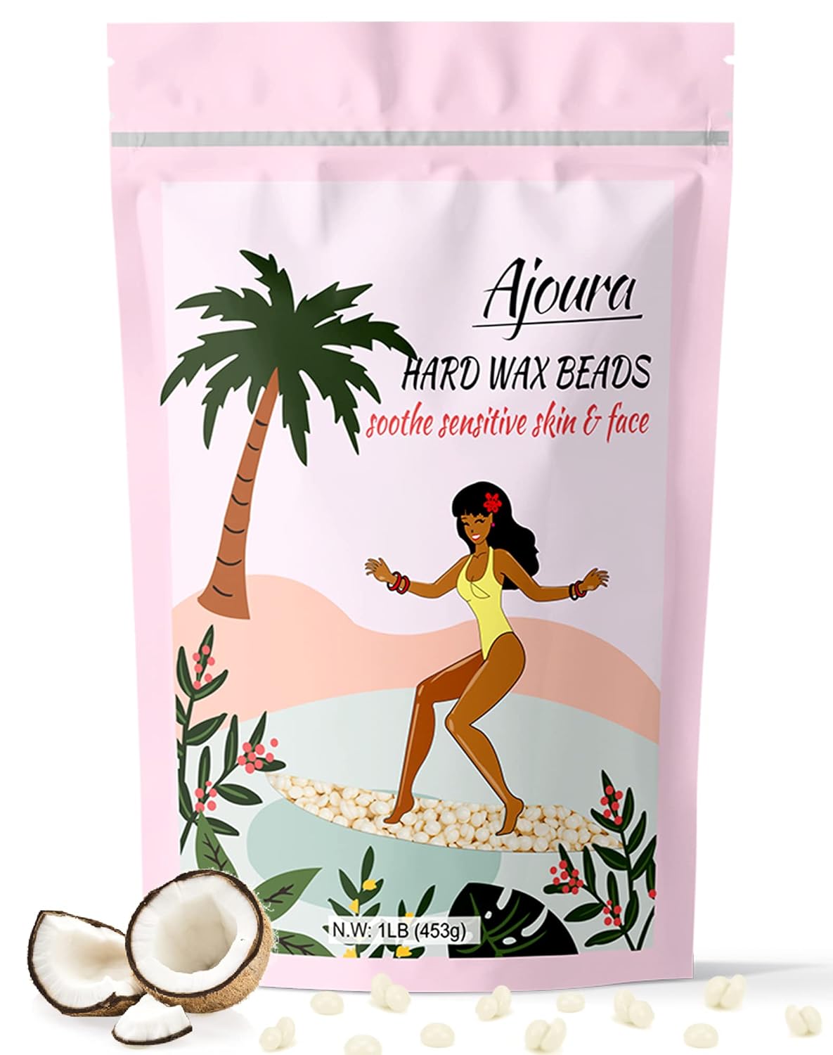 1Lb Ajoura Refill Wax Beans | Coarse Brazilian Wax for At-Home Hair Removal