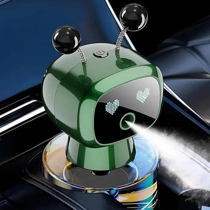 AI Car Robot Aromatherapy Diffuser - Automatic Air Freshener Spray, Ideal Gift for Car & Perfume Lover (Blue Ocean)