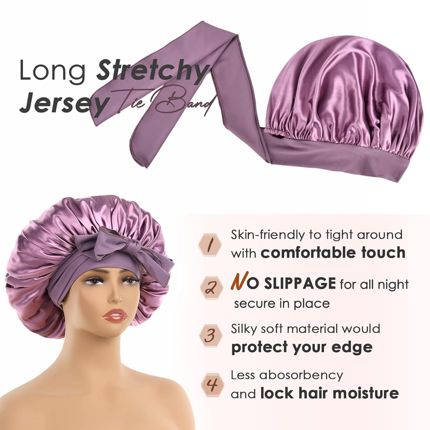 Silk Bonnet for Sleeping | Double Layer Satin Lined | Curly Hair - Sage
