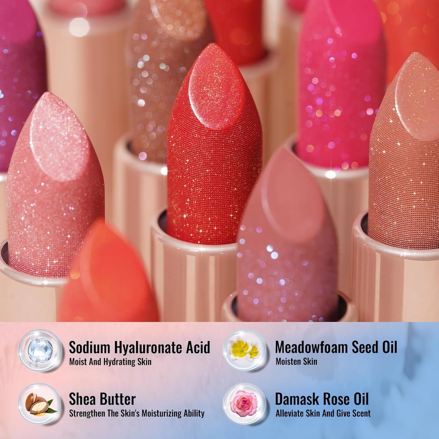Oulac Moisturizing Purple Lipstick for Women - Tinted Lip Balm Infused with Shea Butter, Shiny & Lightweight Lip Makeup, Vegan & Gluten Free, PG08 Aquatic