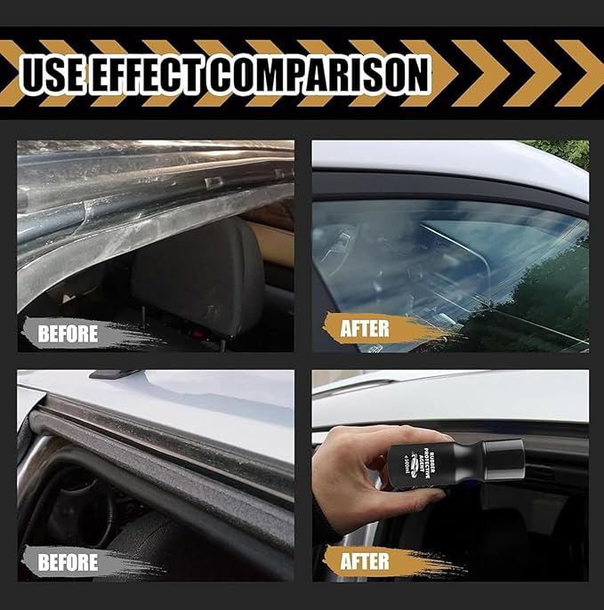 Car Rubber Seal Protectant - Gummi Pflege, Car Door Rubber Seal Protectant Strip Lubrication, Black Plastic Car Trim Restorer, Window Track Lubricant, Use on Car Door, Window, Trunk Seals (2)