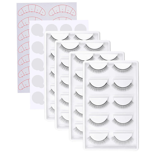 Fenshine 20 Paris Practice Eyelashes For Lash Extensions Supplies,Training Lashes Self-Adhesive Practice Lashes For Training Eye