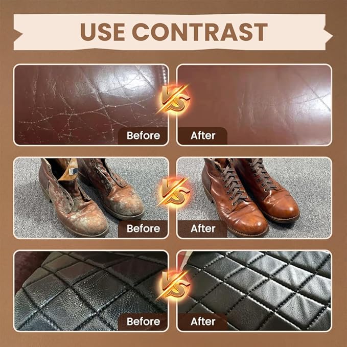2025 New Leader Cleaning and Care Cream & Cleaning Paste for Leather Care, Automotive Interior Leather Cleaning Cream, Car Leather Conditioner Oil Paste, Leather Repair Kit for Car, Furniture (2PCS)
