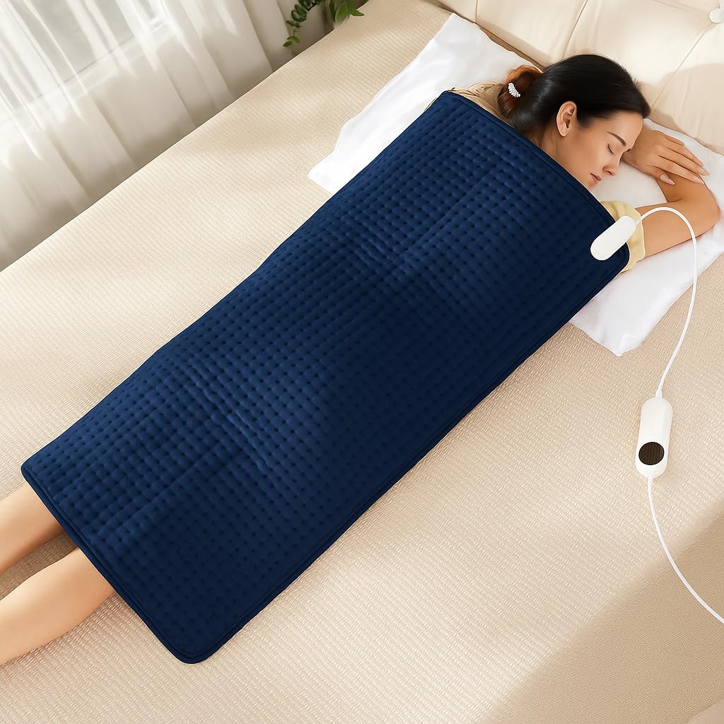 Large Heating Pad,TOPSOSO 20"x40" Extra Large Heating Pad for Back Pain Relief Electric Heating for Period Cramps Shoulders Pain Relief Moist/Dry Heat 10 Heat Setting Auto Shut Off Gift for Women Men