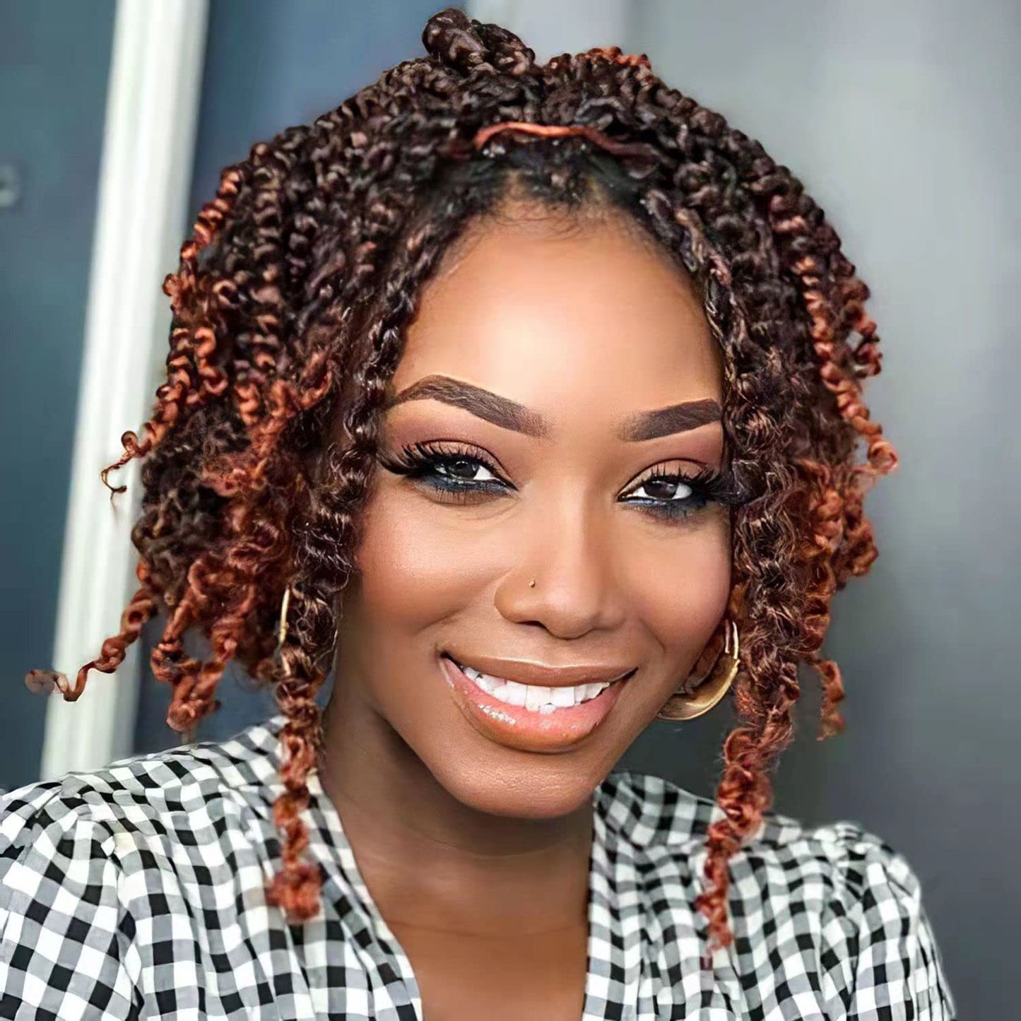 Passion Twist Hair For Kids - 8 Packs 6 Inch Passion Twist Crochet Hair For Women, Crochet Pretwisted Curly Hair Passion Twists