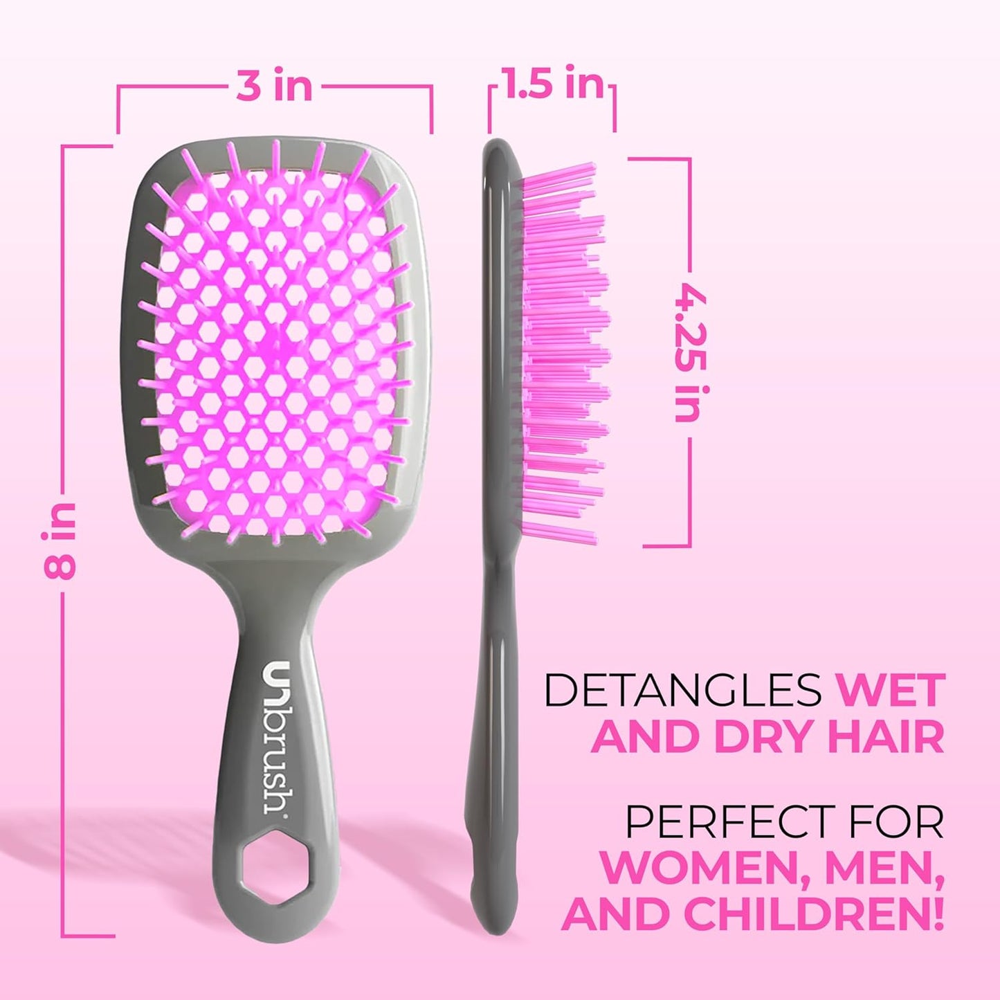 FHI Heat UNbrush Detangling Brush | Pain-Free for All Hair Types | Lightweight & Anti-Static