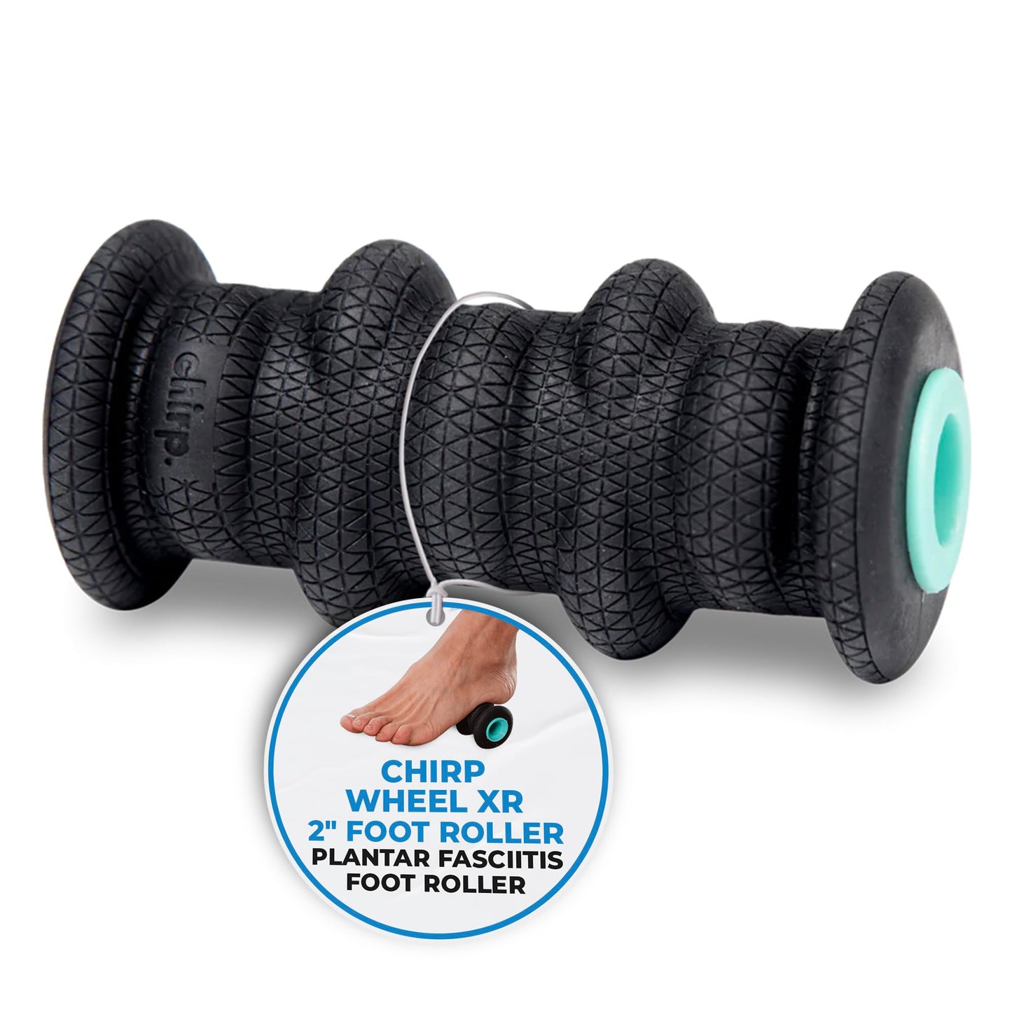 Chirp Wheel XR Massage Roller for Neck & Headache Relief – Rejuvenate Body, Spinal Care & Tension Through Thumb Pressure Release | High-Density Foam for Physical Therapy, 500lbs Capacity, 4" Mint