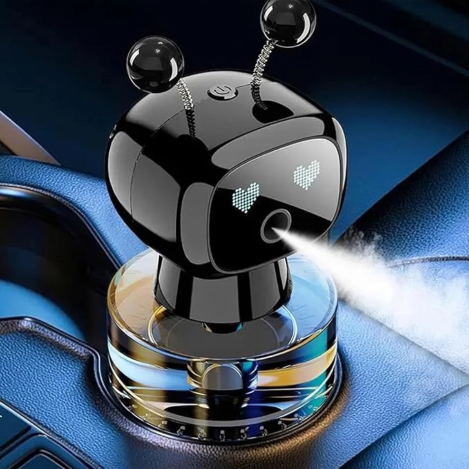 Amposei Car Air Freshener, Smart AI Robot Car Aromatherapy Diffuser, Automatic Air Freshener Spray, Car Fresheners Diffuser, Ideal Car Gift Decor for Car & Perfume Aromatherapy Lover (Grey Osmanthus)