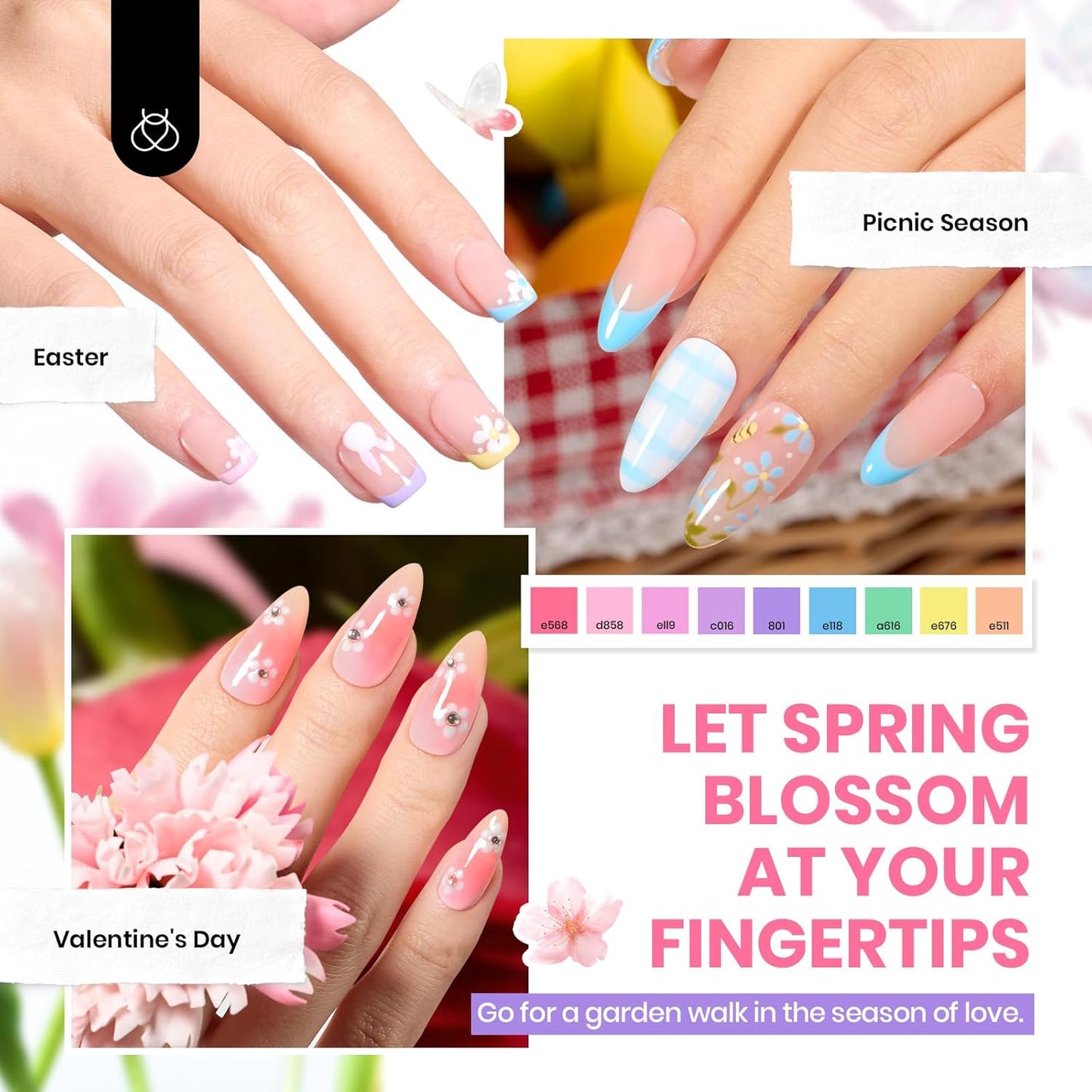 44-Piece Gel Nail Polish Kit | UV Light | 24 Colors | Base & Top Coats | Gifts for Women