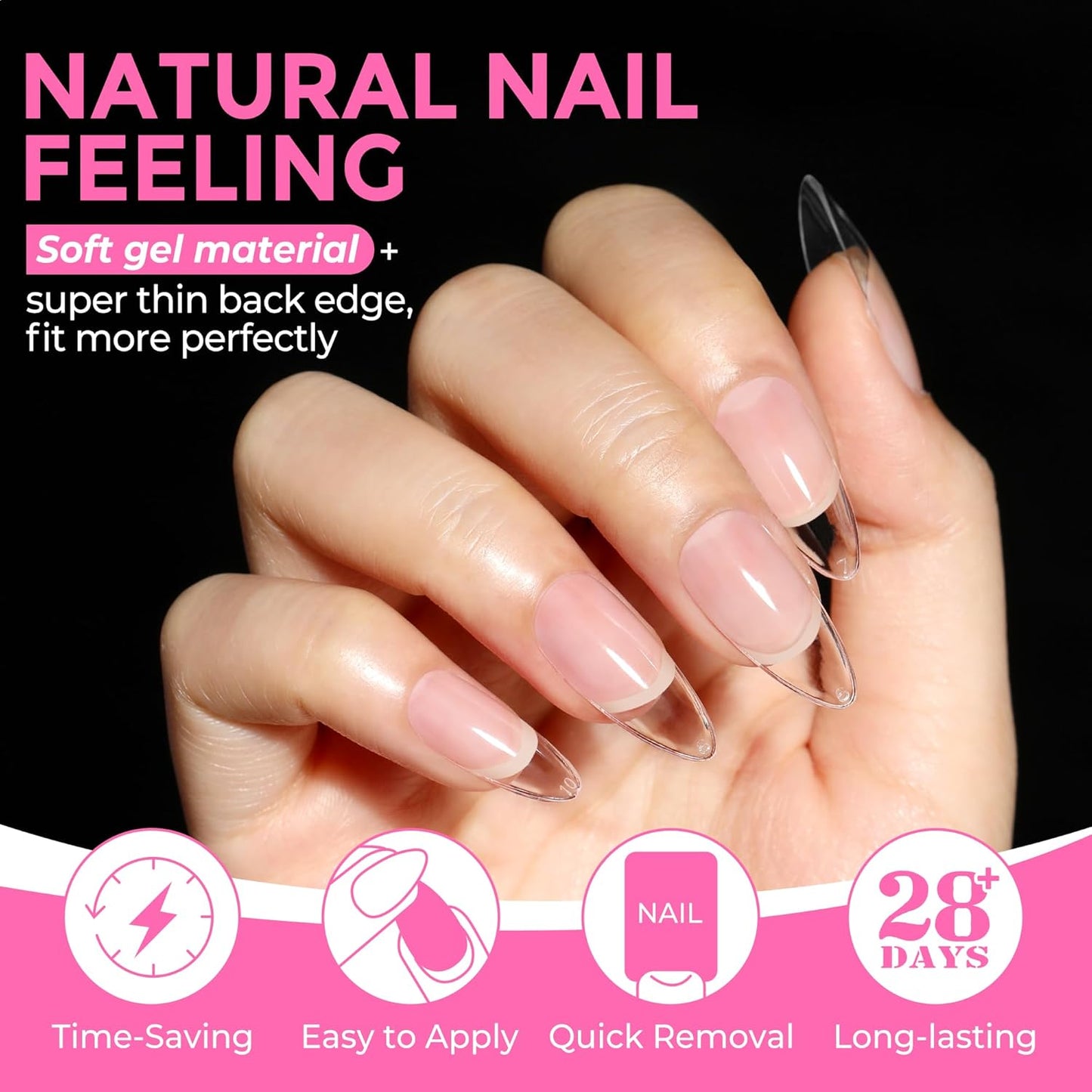 Extra Short Square Fake Nails | 216pcs Gel Tips | Full Cover Acrylic for DIY