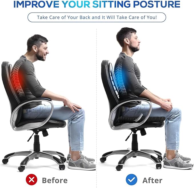 Gel Wheelchair Seat Cushion for Long Sitting, Extra Large & Thick Seat Cushion with Non-Slip Cover - Coccyx, Sciatica & Back Pain Relief - Wheelchair Cushions - Office Chair Car Seat Cushion