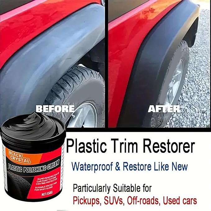 Car Trim Restorer – Dashboard Renewal Paste, Automotive Detailing Supplies | Coating Repair, Long Lasting Shine Protection Metal Plating Parts Minor Scratch Removal Vehicles Headlights Care