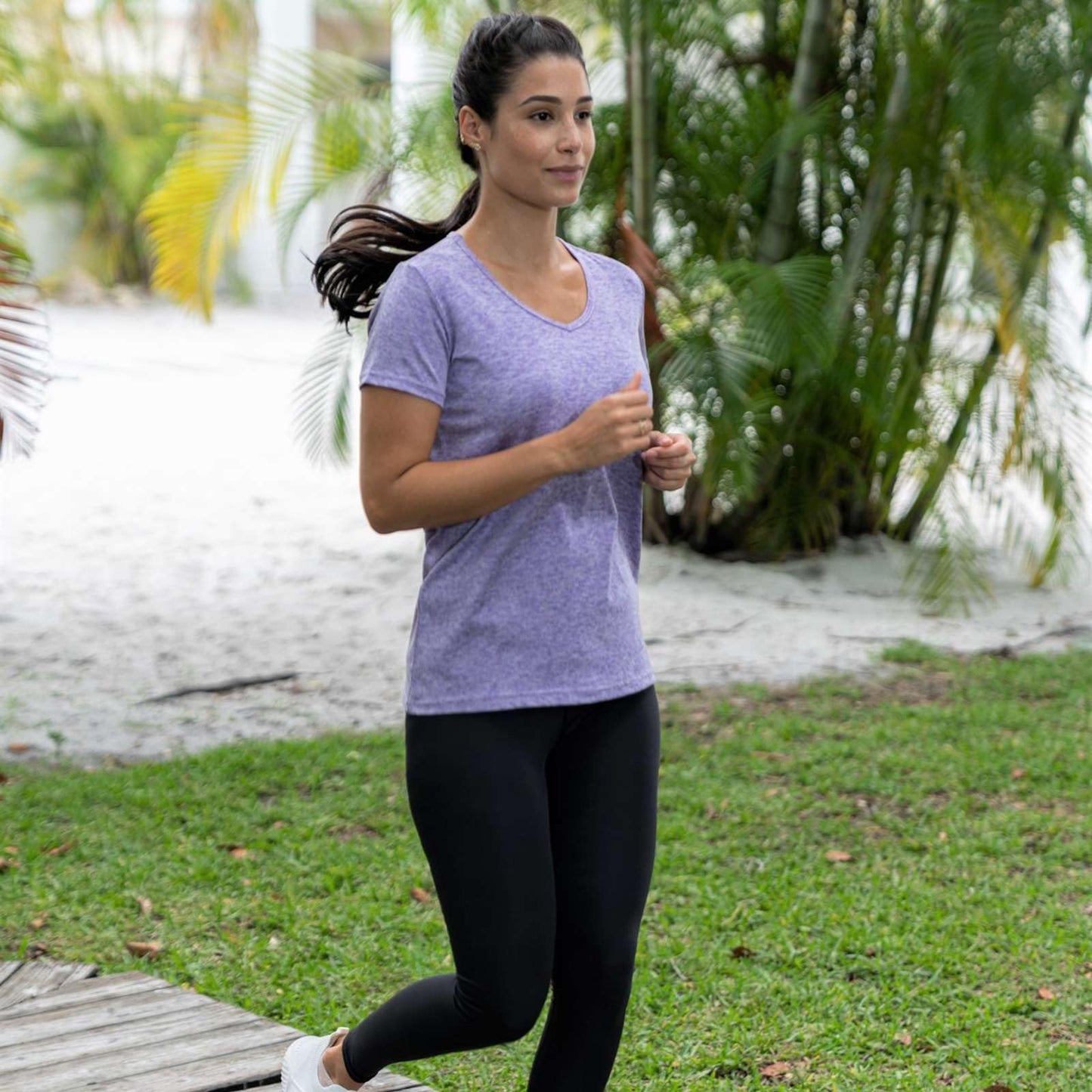 Real Essentials Womens V Neck T-Shirt Ladies Yoga Top Athletic Tees Active Wear Gym Workout Zumba Exercise Running Essentials Quick Dry Fit Dri Fit Moisture Wicking Basic Clothes, Set 8, S, Pack of 5
