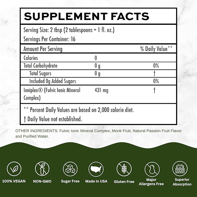 FulviLife Mineral Complex | Clinically Studied Fulvic Ionic Mineral Complex | Supports Cellular Health, Bone and Muscle Health, Hair, Skin and Nails | Plant Powered |16 Servings