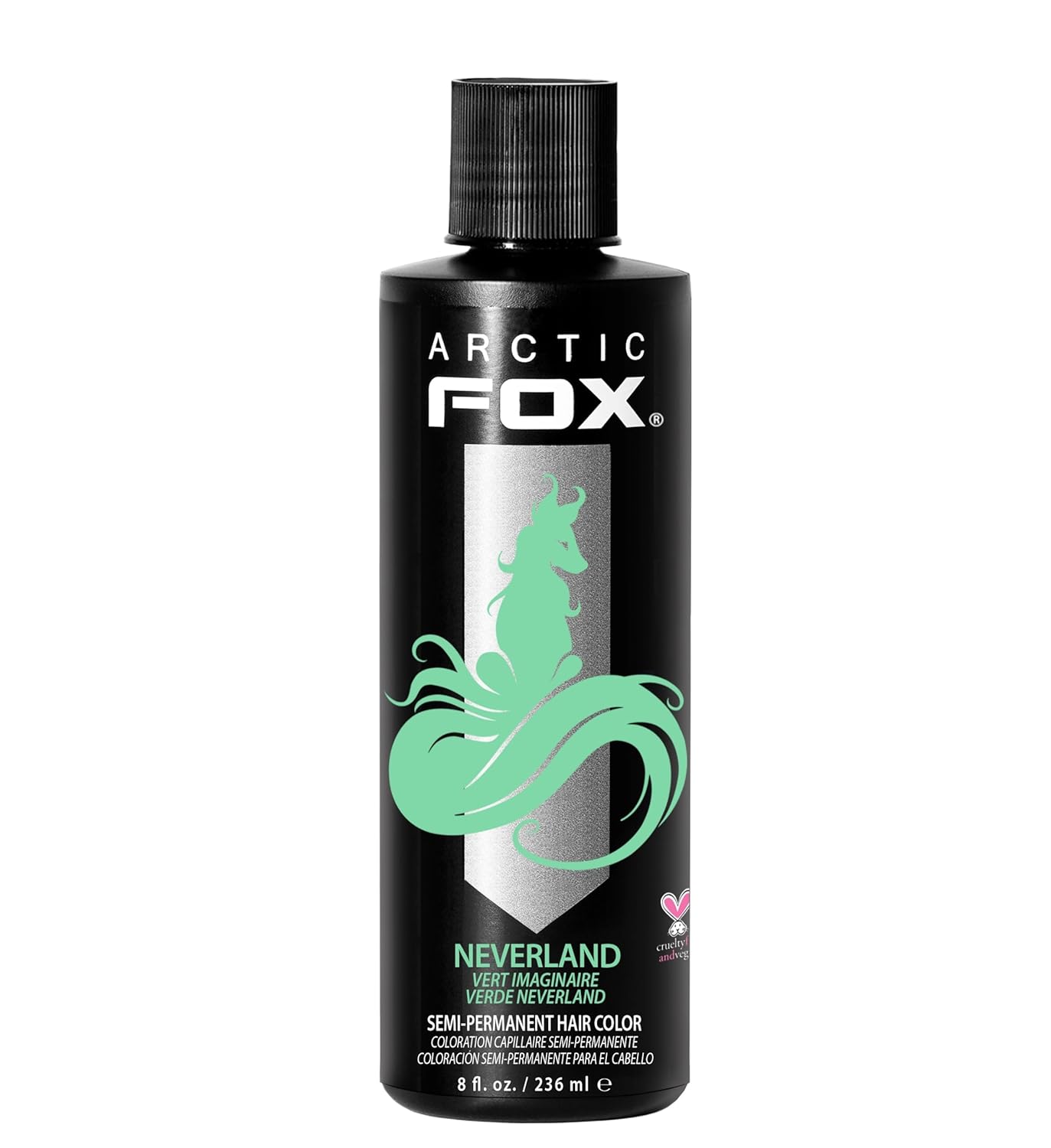 Vegan Semi-Permanent Hair Color Dye | Arctic Fox Aquamarine - 4 Fl Oz (Pack of 2)